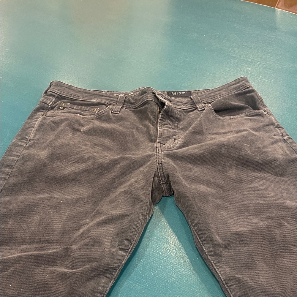 AG Adriano Goldschmied Charcoal Corduroy Pants